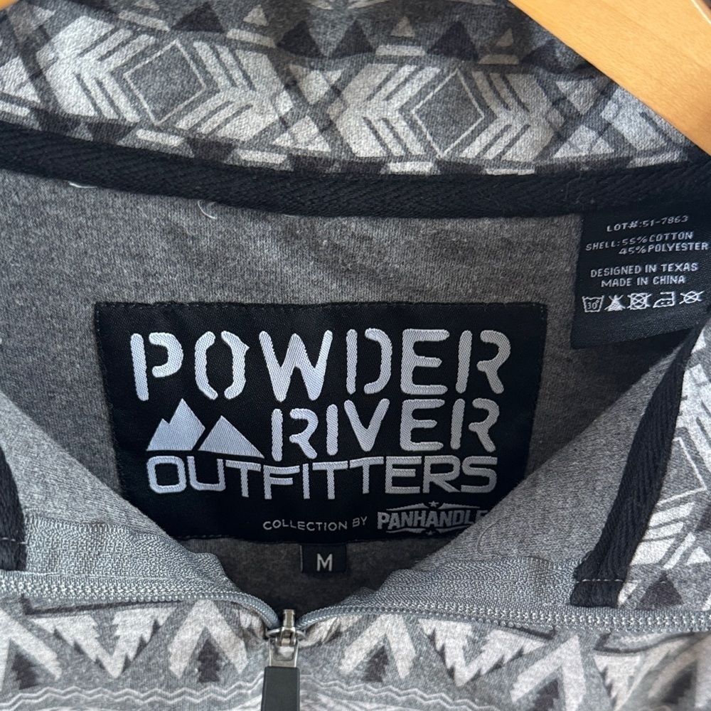 Gray Patterned Zip-Up Sweater - Picture 3 of 8